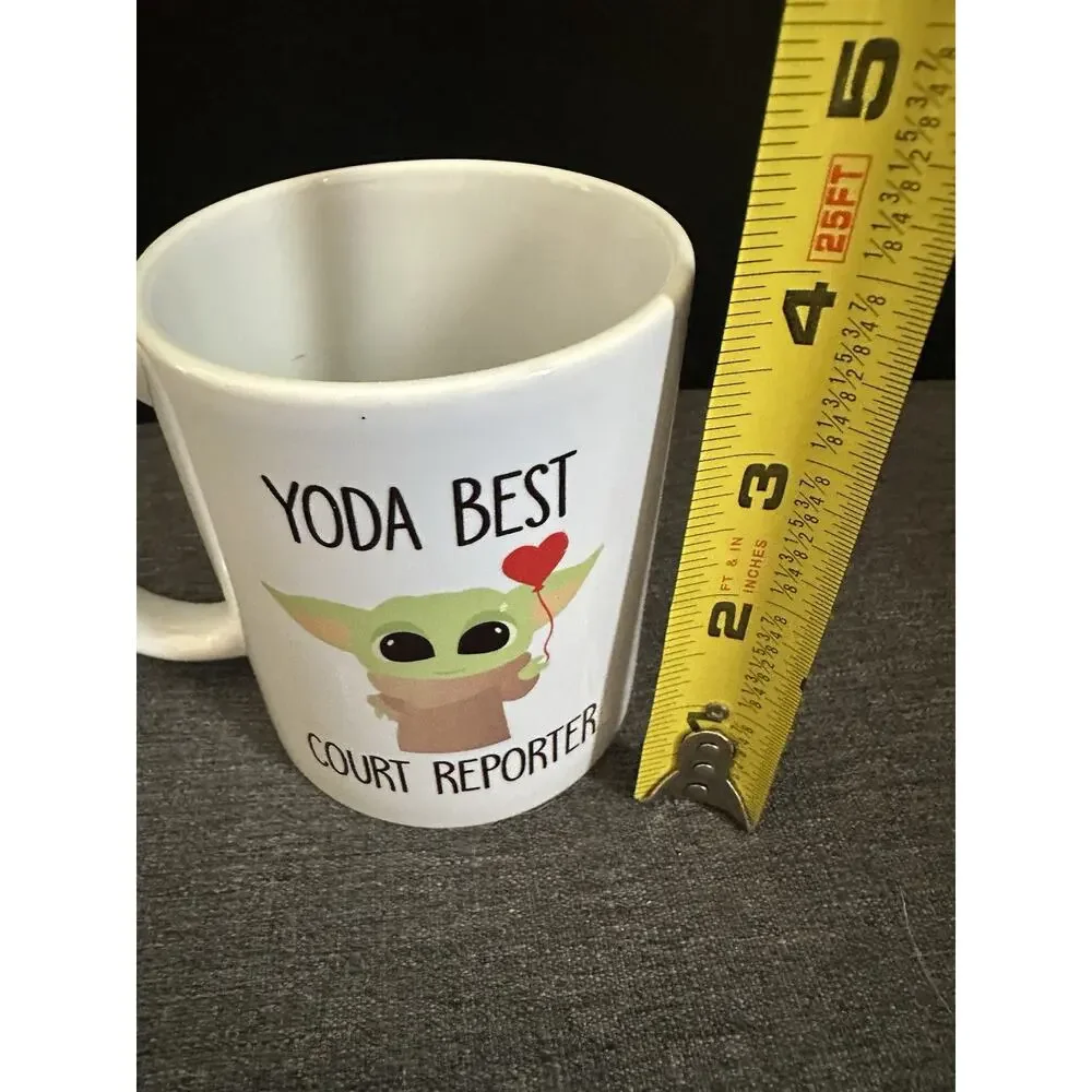 Yoda Best Court Reporter Mug Grogu Baby Yoda Style Novelty Coffee Cup Gift